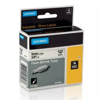Dymo originalna traka za pisač naljepnica, Dymo, 18053, S0718280, crni ispis/bijela pozadina, 1,5 m, 9 mm, RHINO ravna skupljajuća folija