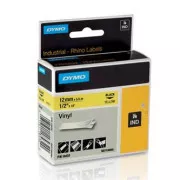Dymo originalna traka za ispis naljepnica, Dymo, 18432, S0718450, crni ispis/žuta podloga, 5,5 m, 12 mm, RHINO vinyl profi D1