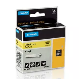 Dymo originalna traka za ispis naljepnica, Dymo, 18433, S0718470, crni ispis/žuta pozadina, 5,5 m, 19 mm, RHINO vinyl profi D1 Dymo originalna traka za ispis naljepnica, Dymo, 18433, S0718470, crni ispis/žuta pozadina, 5,5 m, 19 mm, RHINO vinyl profi D1