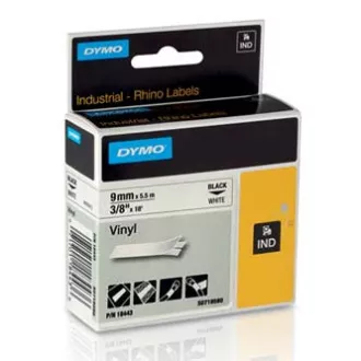 Dymo originalna traka za ispis naljepnica, Dymo, 18443, S0718580, crni ispis/bijela pozadina, 5,5 m, 9 mm, RHINO vinyl profi D1 Dymo originalna traka za ispis naljepnica, Dymo, 18443, S0718580, crni ispis/bijela pozadina, 5,5 m, 9 mm, RHINO vinyl profi D1