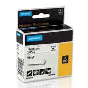 Dymo originalna traka za ispis naljepnica, Dymo, 18445, S0718620, crni ispis/bijela pozadina, 5,5 m, 19 mm, RHINO vinyl profi D1