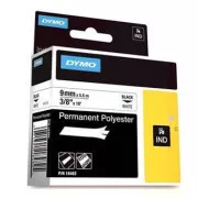 Dymo originalna traka za ispis naljepnica, Dymo, 18482, crni ispis/bijela pozadina, 5,5 m, 9 mm, RHINO trajni poliester D1
