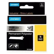 Dymo originalna traka za ispis naljepnica, Dymo, 18487, crni ispis/metalna baza, 5,5 m, 19 mm, RHINO trajni poliester D