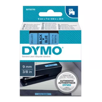Dymo originalna traka za ispis naljepnica, Dymo, 40916, S0720710, crni ispis/plava pozadina, 7m, 9mm, D1 Dymo originalna traka za ispis naljepnica, Dymo, 40916, S0720710, crni ispis/plava pozadina, 7m, 9mm, D1