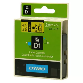 Dymo originalna traka za ispis naljepnica, Dymo, 40918, S0720730, crni ispis/žuta baza, 7m, 9mm, D1 Dymo originalna traka za ispis naljepnica, Dymo, 40918, S0720730, crni ispis/žuta baza, 7m, 9mm, D1