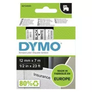 Dymo originalna traka za ispis naljepnica, Dymo, 45013, S0720530, crni ispis/bijela podloga, 7m, 12mm, D1