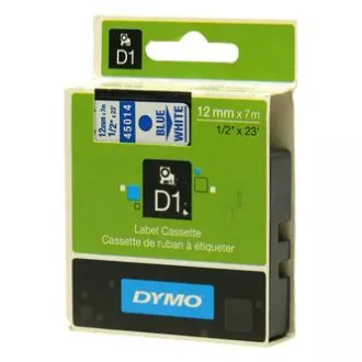 Dymo originalna traka za ispis naljepnica, Dymo, 45014, S0720540, plavi ispis/bijela pozadina, 7m, 12mm, D1