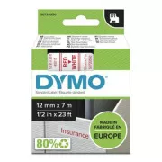 Dymo originalna traka za ispis naljepnica, Dymo, 45015, S0720550, crveni ispis/bijela pozadina, 7m, 12mm, D1