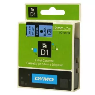 Dymo originalna traka za ispis naljepnica, Dymo, 45016, S0720560, crni ispis/plava pozadina, 7m, 12mm, D1