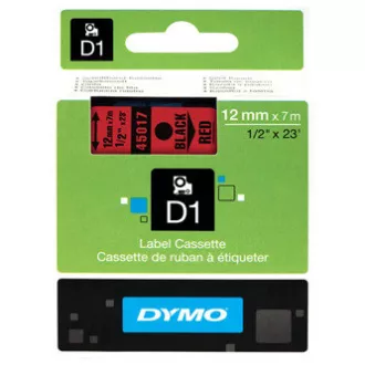 Dymo originalna traka za ispis naljepnica, Dymo, 45017, S0720570, crni ispis/crvena podloga, 7m, 12mm, D1 Dymo originalna traka za ispis naljepnica, Dymo, 45017, S0720570, crni ispis/crvena podloga, 7m, 12mm, D1