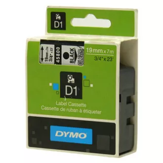 Dymo originalna traka za ispis naljepnica, Dymo, 45800, S0720820, crni ispis/prozirna baza, 7m, 19mm, D1 Dymo originalna traka za ispis naljepnica, Dymo, 45800, S0720820, crni ispis/prozirna baza, 7m, 19mm, D1