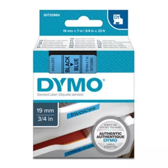 Dymo originalna traka za ispis naljepnica, Dymo, 45806, S0720860, crni ispis/plava pozadina, 7m, 19mm, D1 Dymo originalna traka za ispis naljepnica, Dymo, 45806, S0720860, crni ispis/plava pozadina, 7m, 19mm, D1