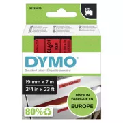 Dymo originalna traka za ispis naljepnica, Dymo, 45807, S0720870, crni ispis/crvena podloga, 7m, 19mm, D1