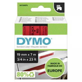 Dymo originalna traka za ispis naljepnica, Dymo, 45807, S0720870, crni ispis/crvena podloga, 7m, 19mm, D1 Dymo originalna traka za ispis naljepnica, Dymo, 45807, S0720870, crni ispis/crvena podloga, 7m, 19mm, D1