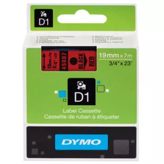 Dymo originalna traka za ispis naljepnica, Dymo, 45807, S0720870, crni ispis/crvena podloga, 7m, 19mm, D1 Dymo originalna traka za ispis naljepnica, Dymo, 45807, S0720870, crni ispis/crvena podloga, 7m, 19mm, D1