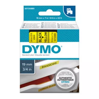 Dymo originalna traka za ispis naljepnica, Dymo, 45808, S0720880, crni ispis/žuta pozadina, 7m, 19mm, D1 Dymo originalna traka za ispis naljepnica, Dymo, 45808, S0720880, crni ispis/žuta pozadina, 7m, 19mm, D1