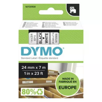 Dymo originalna traka za ispis naljepnica, Dymo, 53713, S0720930, crni ispis/bijela pozadina, 7m, 24 mm, D1 Dymo originalna traka za ispis naljepnica, Dymo, 53713, S0720930, crni ispis/bijela pozadina, 7m, 24 mm, D1