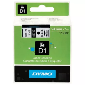 Dymo originalna traka za ispis naljepnica, Dymo, 53713, S0720930, crni ispis/bijela pozadina, 7m, 24 mm, D1 Dymo originalna traka za ispis naljepnica, Dymo, 53713, S0720930, crni ispis/bijela pozadina, 7m, 24 mm, D1