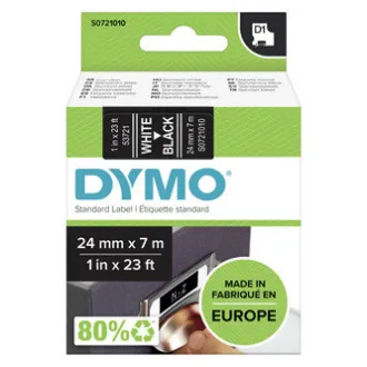 Dymo originalna traka za pisač naljepnica, Dymo, 53721, S0721010, bijeli ispis/crna pozadina, 7 m, 24 mm, D1 Dymo originalna traka za pisač naljepnica, Dymo, 53721, S0721010, bijeli ispis/crna pozadina, 7 m, 24 mm, D1