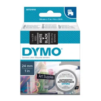 Dymo originalna traka za pisač naljepnica, Dymo, 53721, S0721010, bijeli ispis/crna pozadina, 7 m, 24 mm, D1 Dymo originalna traka za pisač naljepnica, Dymo, 53721, S0721010, bijeli ispis/crna pozadina, 7 m, 24 mm, D1