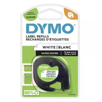 Dymo originalna traka za ispis naljepnica, Dymo, 59421, S0721510, crni ispis/bijela pozadina, 4m, 12 mm, LetraTag papirna traka Dymo originalna traka za ispis naljepnica, Dymo, 59421, S0721510, crni ispis/bijela pozadina, 4m, 12 mm, LetraTag papirna traka