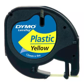 Dymo originalna traka za ispis naljepnica, Dymo, 59423, S0721620, crni ispis/žuta pozadina, 4m, 12mm, LetraTag plastična traka Dymo originalna traka za ispis naljepnica, Dymo, 59423, S0721620, crni ispis/žuta pozadina, 4m, 12mm, LetraTag plastična traka