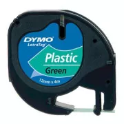 Dymo originalna traka za ispis naljepnica, Dymo, 91204, S0721640, crni ispis/zelena pozadina, 4m, 12mm, LetraTag plastična traka