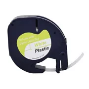G&G kompatibilna traka za pisač naljepnica, za Dymo, WT-RL-D-91221-BK, S0721660, 91221, crni ispis/bijela baza, 4 m, 12 mm, LetraTa
