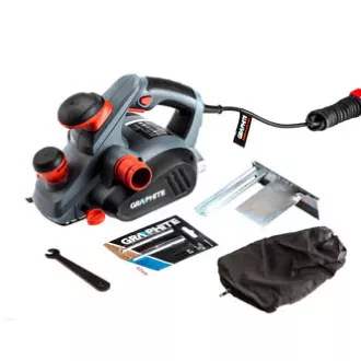 Planer Graphite 59G678, električni (kabel), 850W, 16500rpm, 82mm, 3mm, 0-12mm, ergonomski oblik Planer Graphite 59G678, električni (kabel), 850W, 16500rpm, 82mm, 3mm, 0-12mm, ergonomski oblik