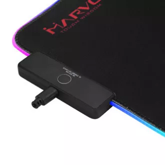RGB Podloga za miša, MG8, gaming, crna, 350 x 250 mm, 3 mm, Marvo, RGB pozadinsko osvjetljenje