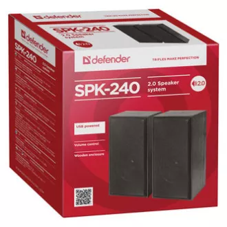 Defender zvučnici SPK 240, 2.0, 2x3W, crni, kontrola glasnoće, drveni, 100Hz~18kHz Defender zvučnici SPK 240, 2.0, 2x3W, crni, kontrola glasnoće, drveni, 100Hz~18kHz