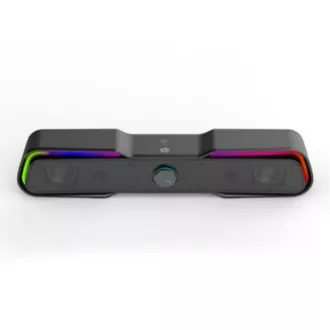 HP Soundbar DHE-6002, 2.0, 6W, crna, pozadinsko osvjetljenje HP Soundbar DHE-6002, 2.0, 6W, crna, pozadinsko osvjetljenje