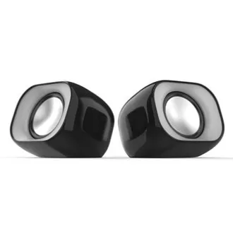HP zvučnici DHS-2111, 2.0, 6W, crni, kontrola glasnoće, plastika