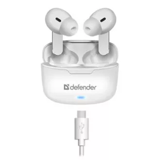 Defender Twins 903, slušalice s mikrofonom, bežične, bijele, in-ear, BT 5.0, TWS, tip punjača Bluetooth, AKCIJA