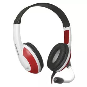 Defender Warhead G-120 gamerske slušalice s mikrofonom, žičane, bijelo-crvene, 2x 3,5 mm priključak