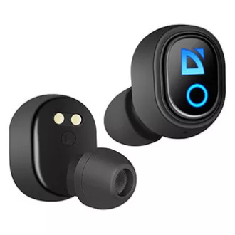 Defender Twins 639 slušalice s mikrofonom, bežične, crne, u uhu, BT 5.0, TWS, kutijica za punjenje s power bankom, Bluetooth tip