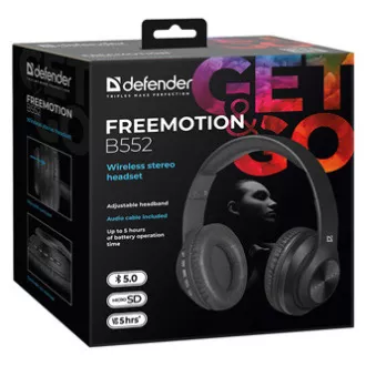 Defender FreeMotion B552 slušalice s mikrofonom, bežične, crne, 2.0, 40 mm USB upravljački programi