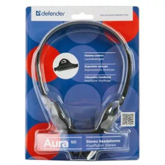 Defender Aura 101 slušalice, žičane, crne, otvorene, 3,5 mm priključak
