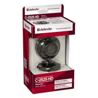 Defender C-2525HD web kamera, crna 2 Mpix, USB 2.0, za prijenosno računalo/LCD Defender C-2525HD web kamera, crna 2 Mpix, USB 2.0, za prijenosno računalo/LCD