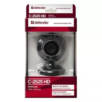 Defender C-2525HD web kamera, crna 2 Mpix, USB 2.0, za prijenosno računalo/LCD Defender C-2525HD web kamera, crna 2 Mpix, USB 2.0, za prijenosno računalo/LCD