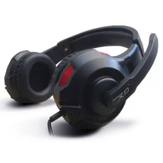 Genius HS-G600V slušalice s mikrofonom, žičane, crne, 2.0, gamerske slušalice, 40 mm upravljački programi, 2x 3,5 mm priključak + USB