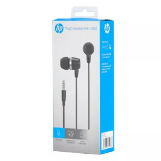 HP DHE-7000 slušalice s mikrofonom, žičane, crne, 2.0, 3.5 mm priključak
