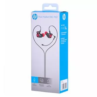 HP DHE-7002 slušalice s mikrofonom, žičane, crvene, 2.0, 3.5 mm priključak, NA AKCIJI