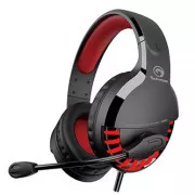 Marvo HG9022 slušalice s mikrofonom, žičane, crno-crvene, 7.1 (virtualne), LED, pozadinsko osvjetljenje, USB tip