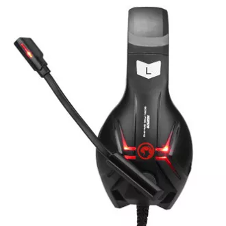 Marvo HG8928 slušalice s mikrofonom, žičane, crne, s pozadinskim osvjetljenjem, 3,5 mm priključak + razdjelnik