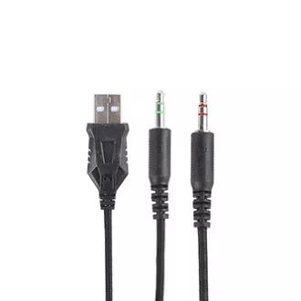 Marvo HG8958 slušalice s mikrofonom, žičane, crne, gaming, 3,5 mm priključak + razdjelnik + USB