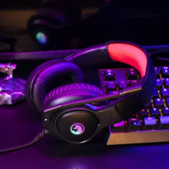 Marvo HG8958 slušalice s mikrofonom, žičane, crne, gaming, 3,5 mm priključak + razdjelnik + USB