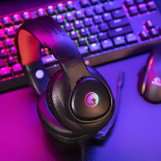 Marvo HG8958 slušalice s mikrofonom, žičane, crne, gaming, 3,5 mm priključak + razdjelnik + USB