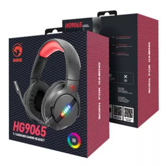 Marvo HG9065 slušalice s mikrofonom, žičane, crne, 7.1 (virtualne), igraće
