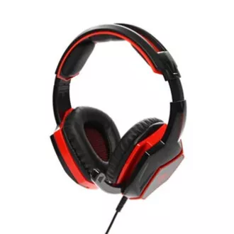 Red Fighter H2 gamerske slušalice s mikrofonom, žičane, crno-crvene, 2x 3,5 mm priključak
